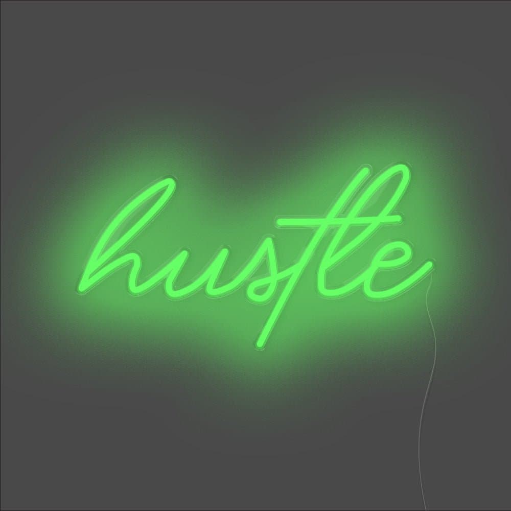 Hustle Neon Sign - Unrivaled Neon - Green #color_green