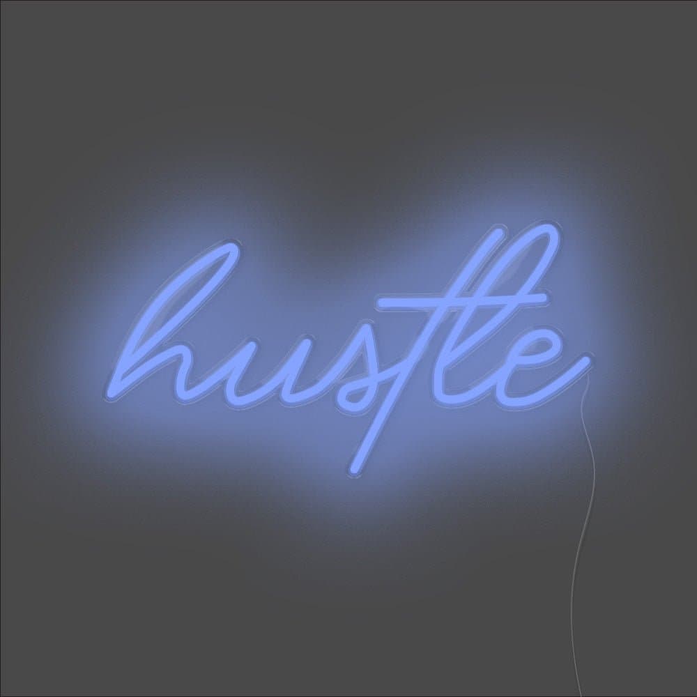 Hustle Neon Sign - Unrivaled Neon - Blue #color_blue
