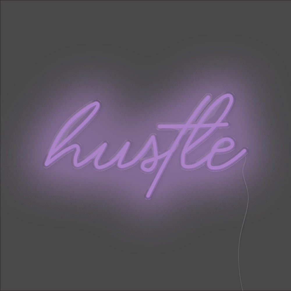Hustle Neon Sign - Unrivaled Neon - Purple #color_purple