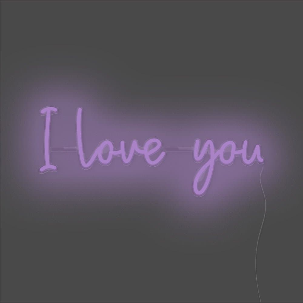I Love You Neon Sign - Unrivaled Neon - Purple #color_purple