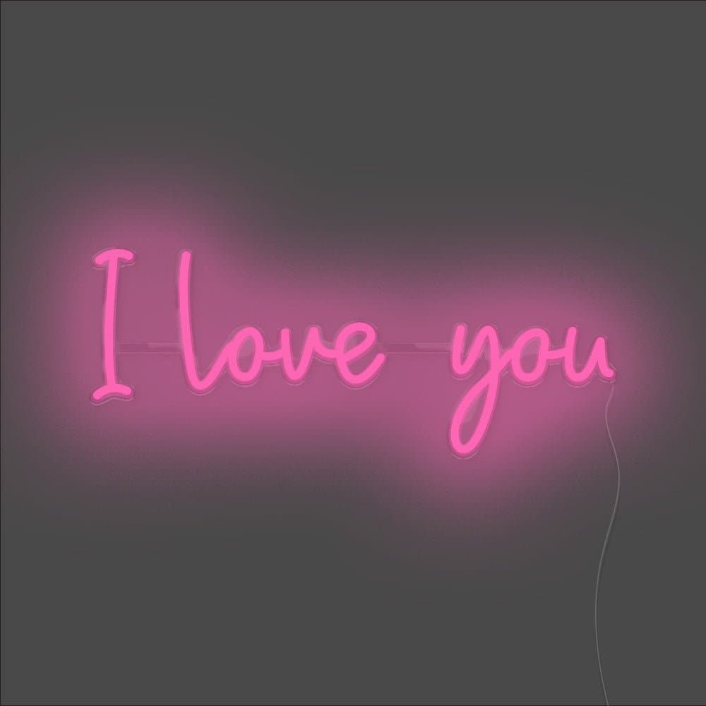I Love You Neon Sign - Unrivaled Neon - Pink #color_pink
