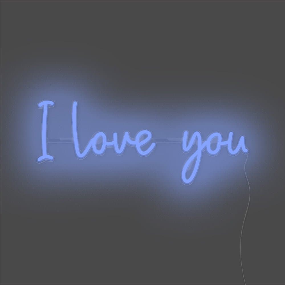 I Love You Neon Sign - Unrivaled Neon - Blue #color_blue