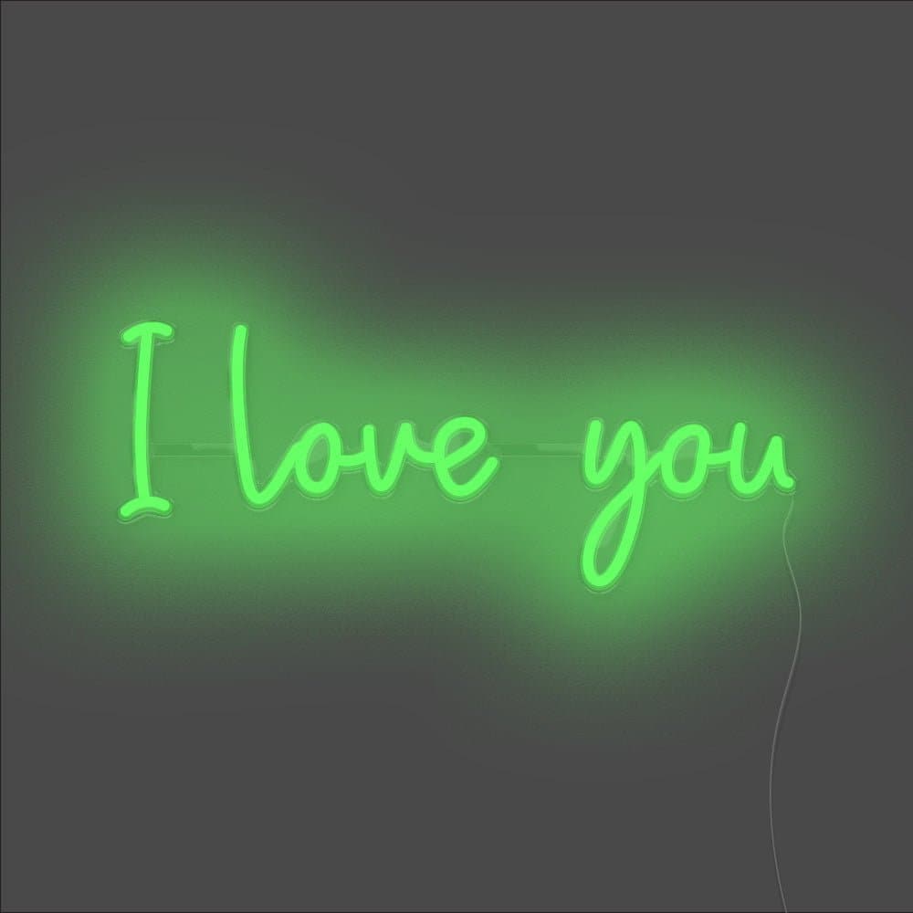 I Love You Neon Sign - Unrivaled Neon - Green #color_green