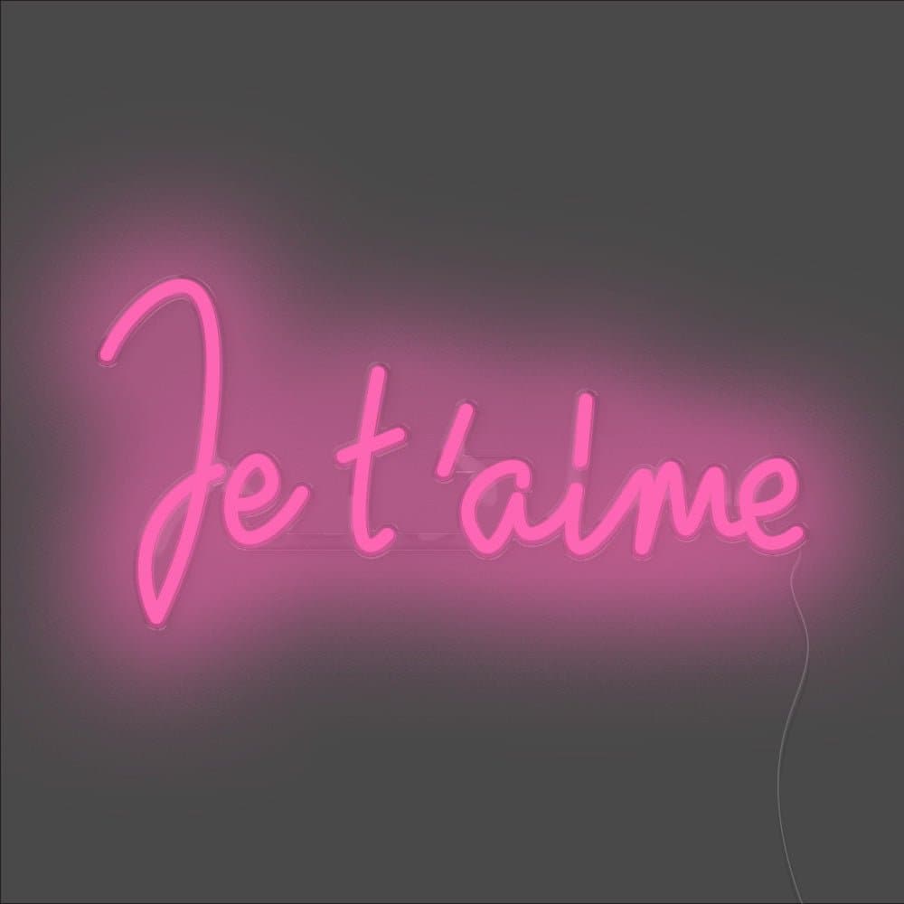 Je T'aime  Neon Sign - Unrivaled Neon - Pink #color_pink