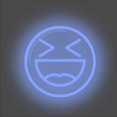 Laughing Emoji Neon Sign - Unrivaled Neon - Blue #color_blue