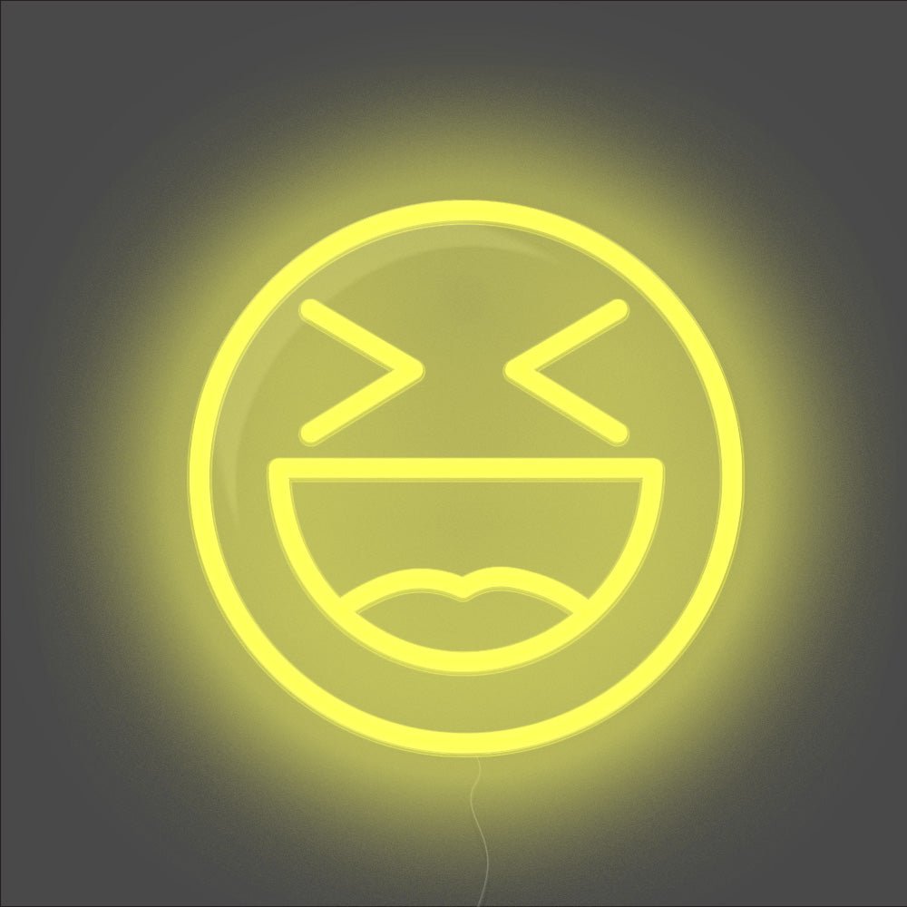 Laughing Emoji Neon Sign - Unrivaled Neon - Yellow #color_yellow