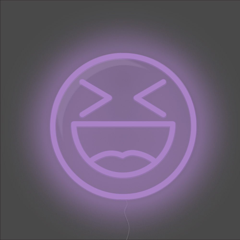 Laughing Emoji Neon Sign - Unrivaled Neon - Purple #color_purple