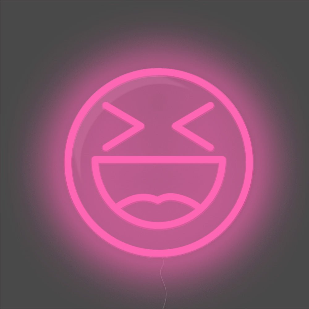 Laughing Emoji Neon Sign - Unrivaled Neon - Pink #color_pink