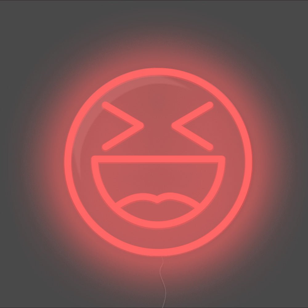 Laughing Emoji Neon Sign - Unrivaled Neon - Red #color_red