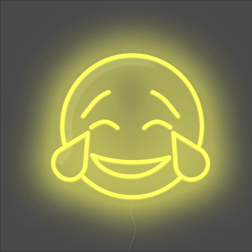 Laughing Tears Emoji Neon Sign - Unrivaled Neon - Yellow #color_yellow
