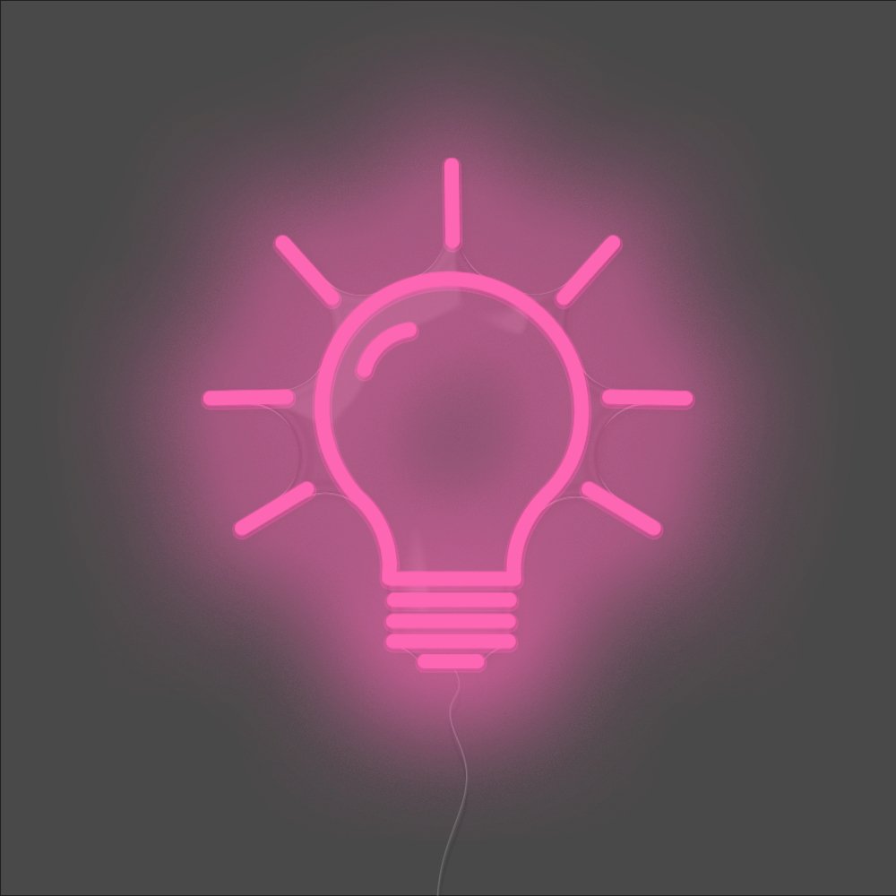 Light Bulb Neon Sign - Unrivaled Neon - Pink #color_pink