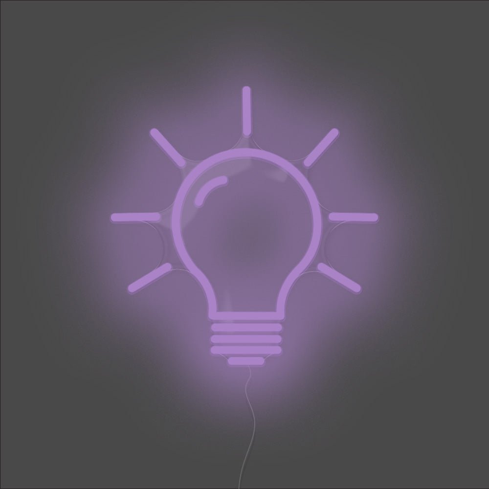 Light Bulb Neon Sign - Unrivaled Neon - Purple #color_purple
