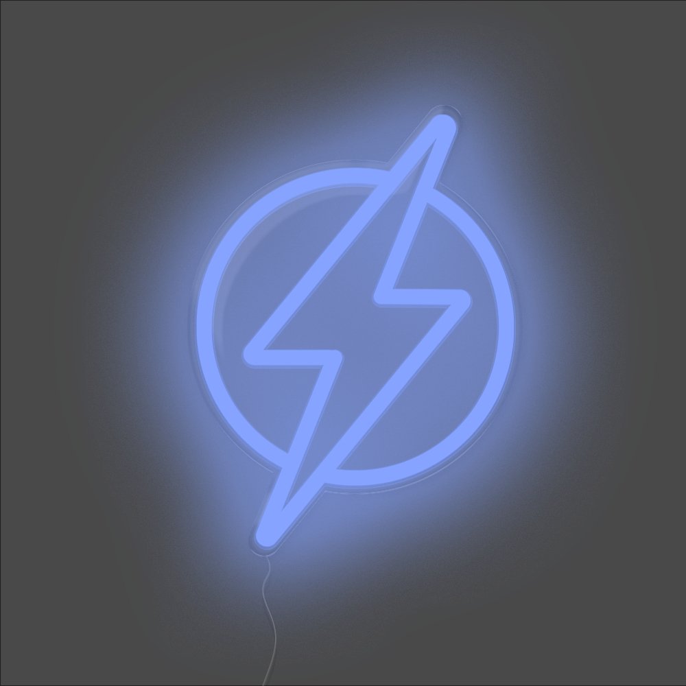 Lightning Bolt Neon Sign - Unrivaled Neon - Blue #color_blue