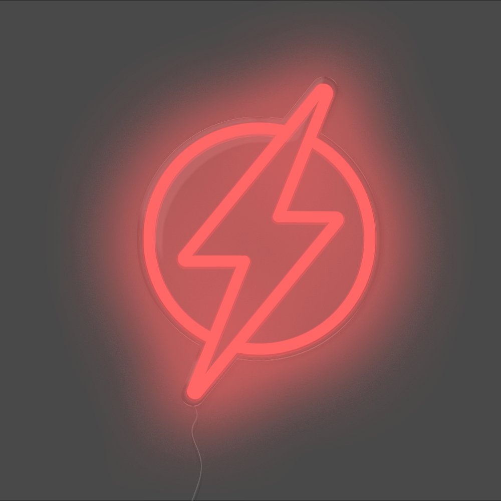 Lightning Bolt Neon Sign - Unrivaled Neon - Red #color_red
