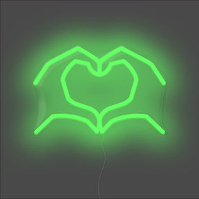 Love Heart Hands Neon Sign