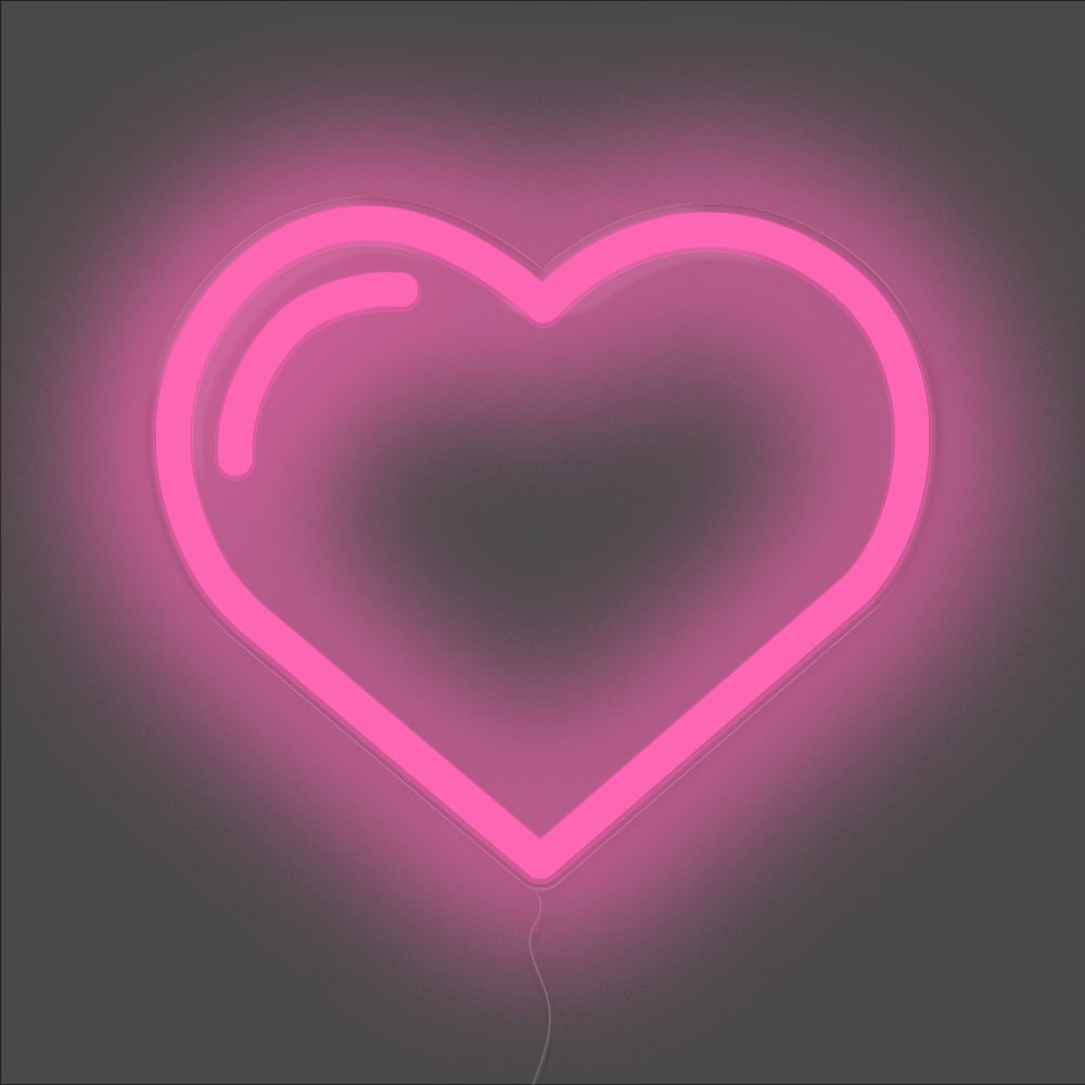 Love Heart Neon Sign - Unrivaled Neon - Pink #color_pink
