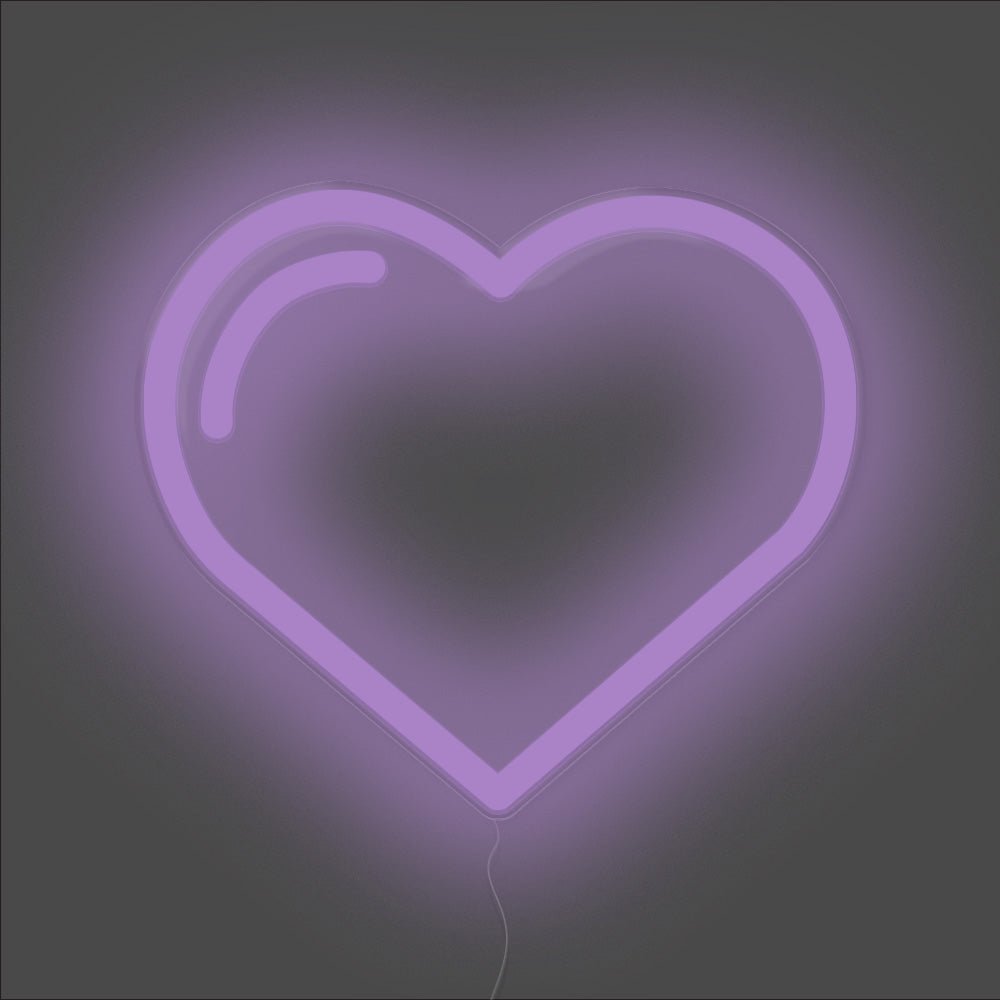 Love Heart Neon Sign - Unrivaled Neon - Purple #color_purple