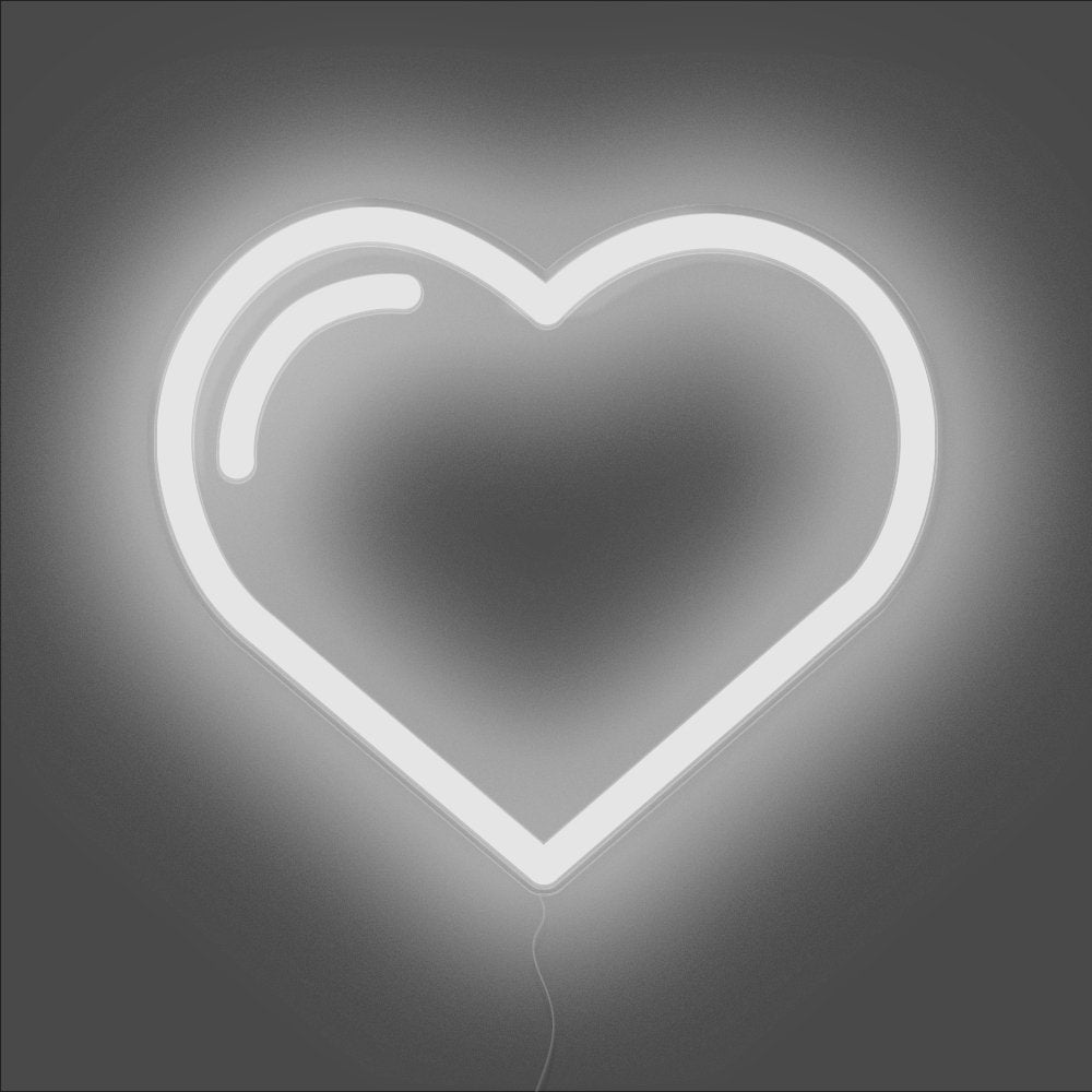 Love Heart Neon Sign - Unrivaled Neon - White #color_white