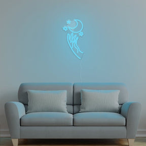 Moon Hand Neon Sign