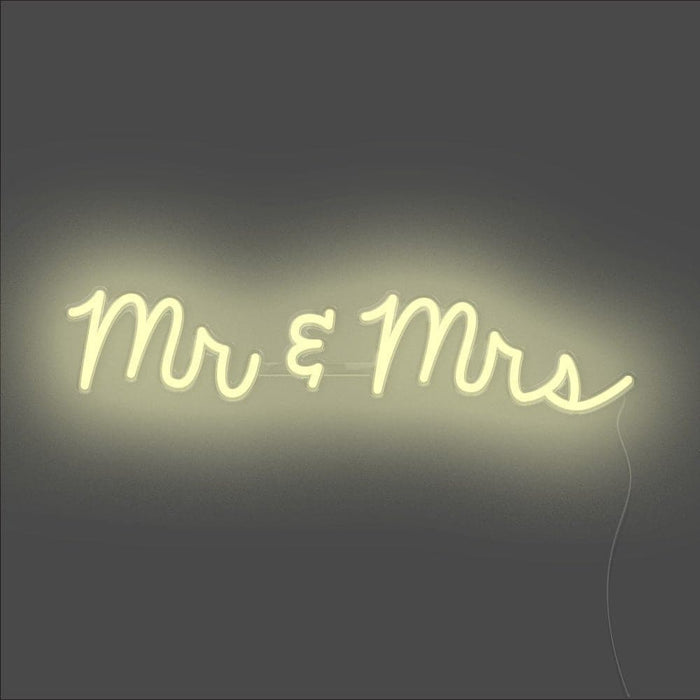 mr and mrs neon sign
