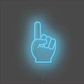 Number One Neon Sign - Unrivaled Neon - Light Blue #color_light blue