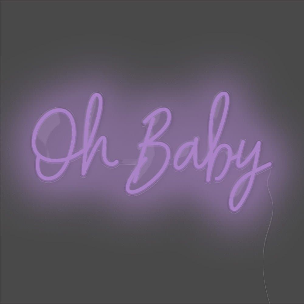 Oh Baby Neon Sign - Unrivaled Neon - Purple #color_purple