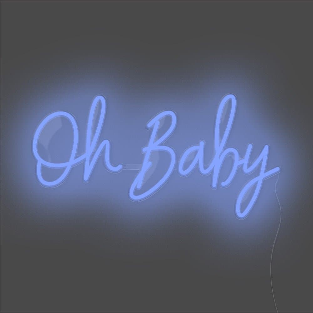 Oh Baby Neon Sign - Unrivaled Neon - Blue #color_blue