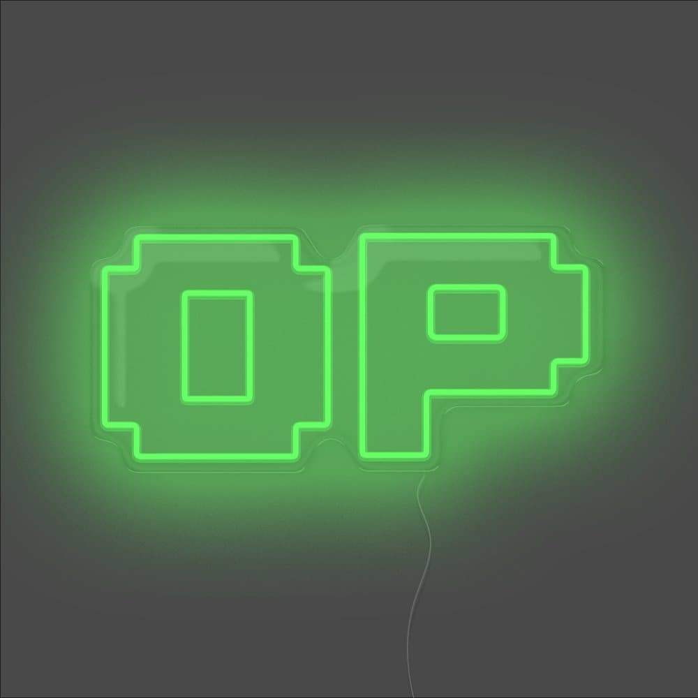 OP Neon Sign - Unrivaled Neon - Green #color_green