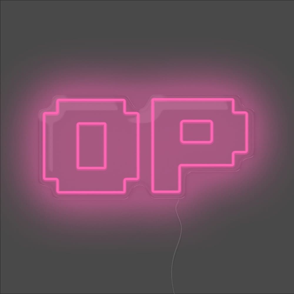 OP Neon Sign - Unrivaled Neon - Pink #color_pink