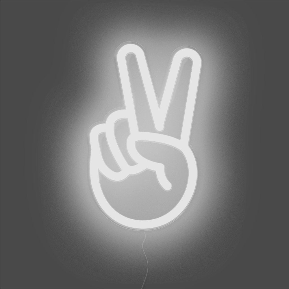 Peace Neon Sign - Unrivaled Neon - White #color_white