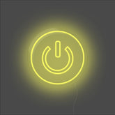 Power Button Neon Sign - Unrivaled Neon - Yellow #color_yellow