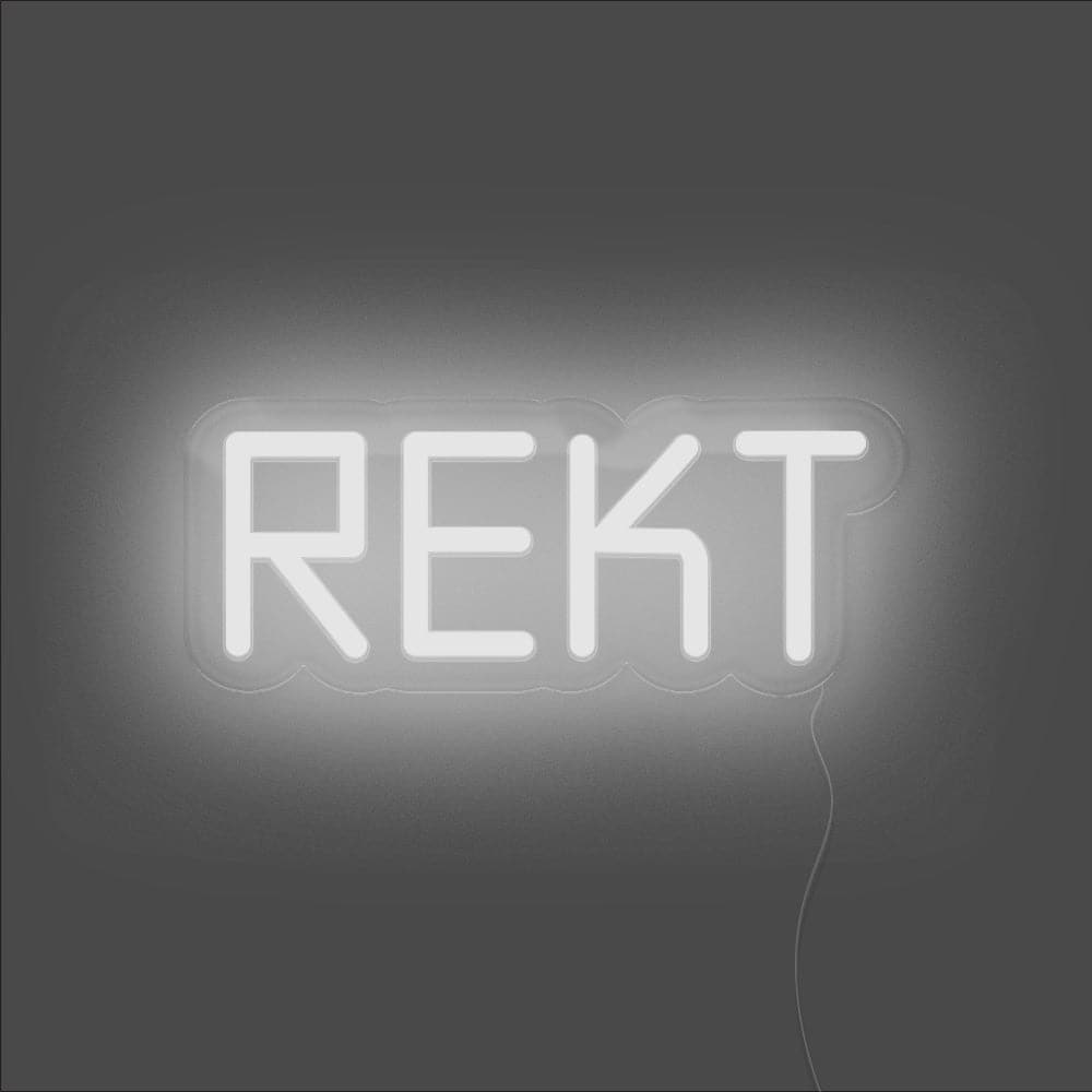 Rekt Neon Sign - Unrivaled Neon - White #color_white