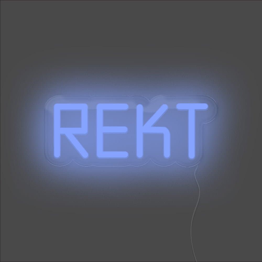 Rekt Neon Sign - Unrivaled Neon - Blue #color_blue