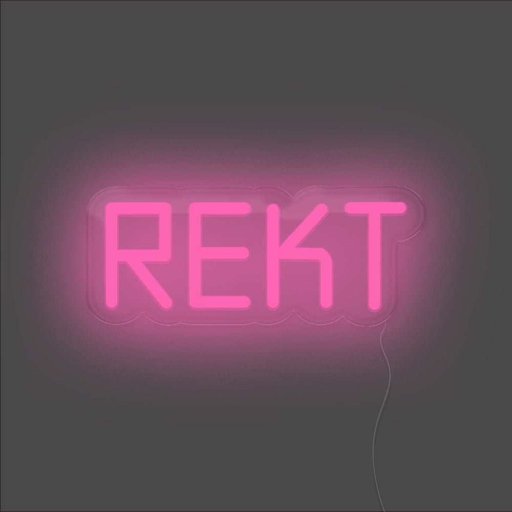Rekt Neon Sign - Unrivaled Neon - Pink #color_pink