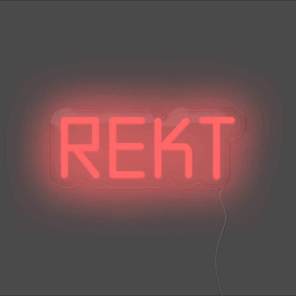 Rekt Neon Sign - Unrivaled Neon - Red #color_red