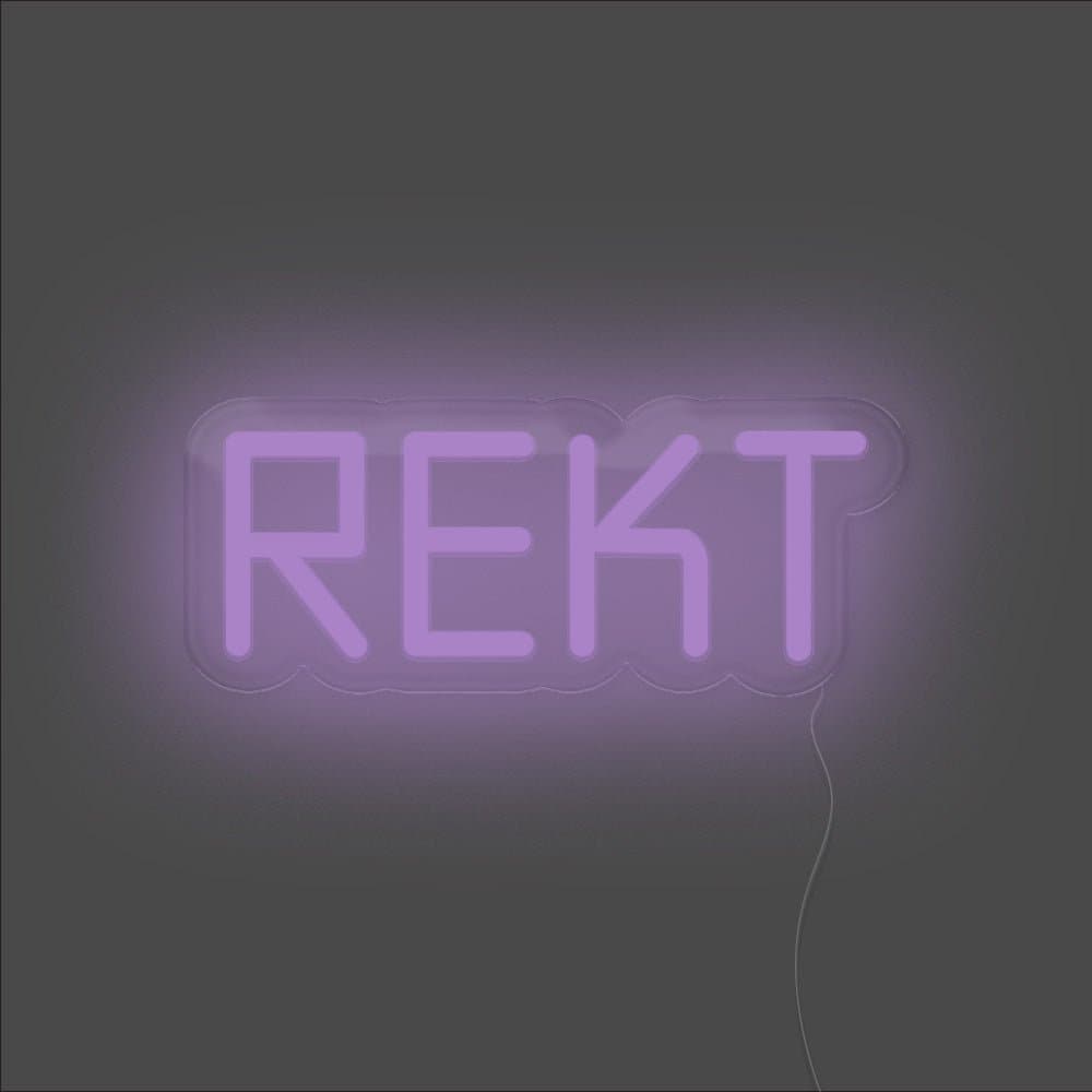 Rekt Neon Sign - Unrivaled Neon - Purple #color_purple