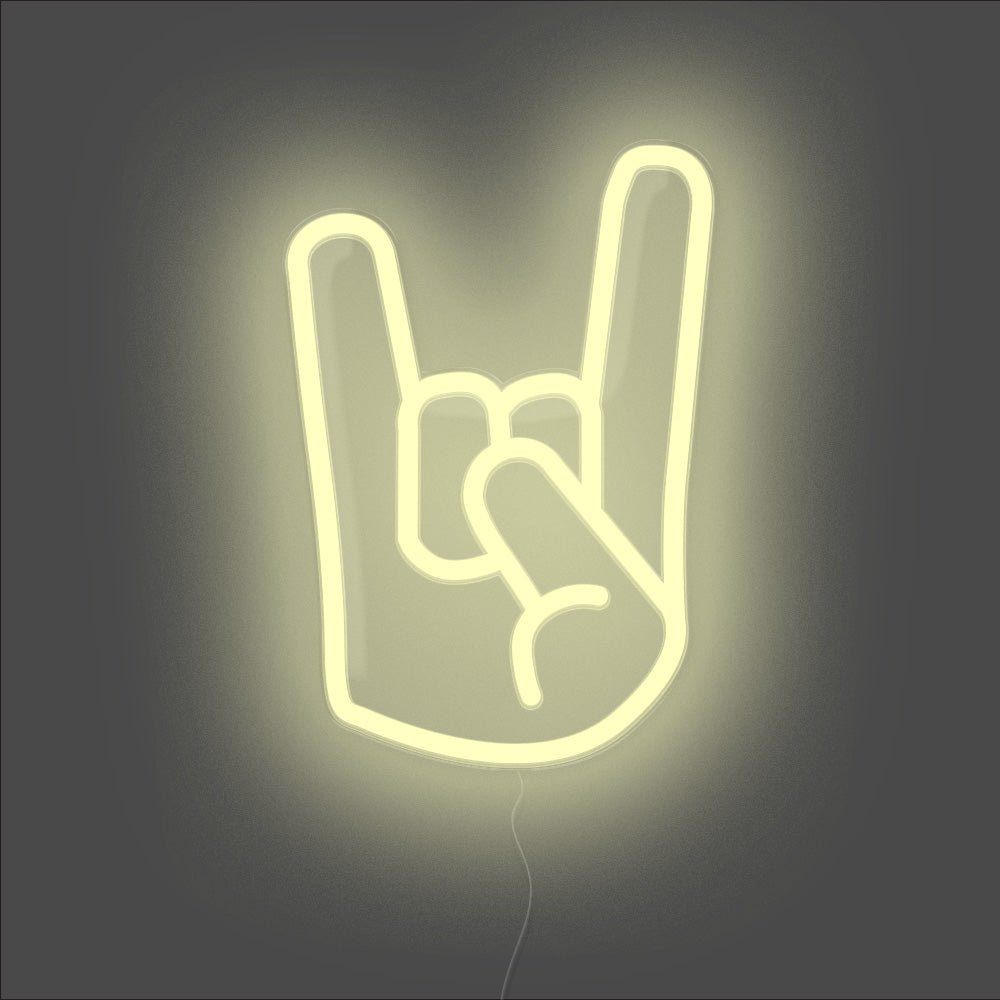 Rock On Neon Sign - Unrivaled Neon - Warm White #color_warm white