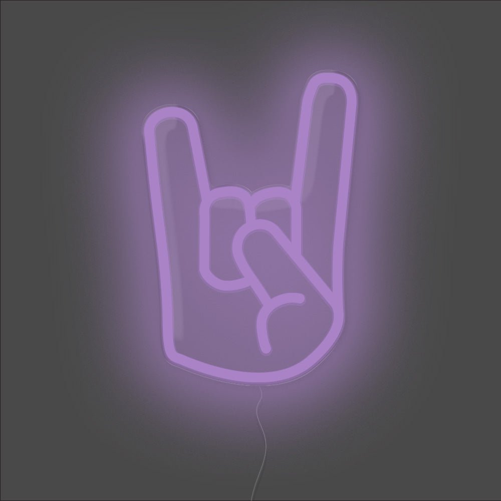Rock On Neon Sign - Unrivaled Neon - Purple #color_purple