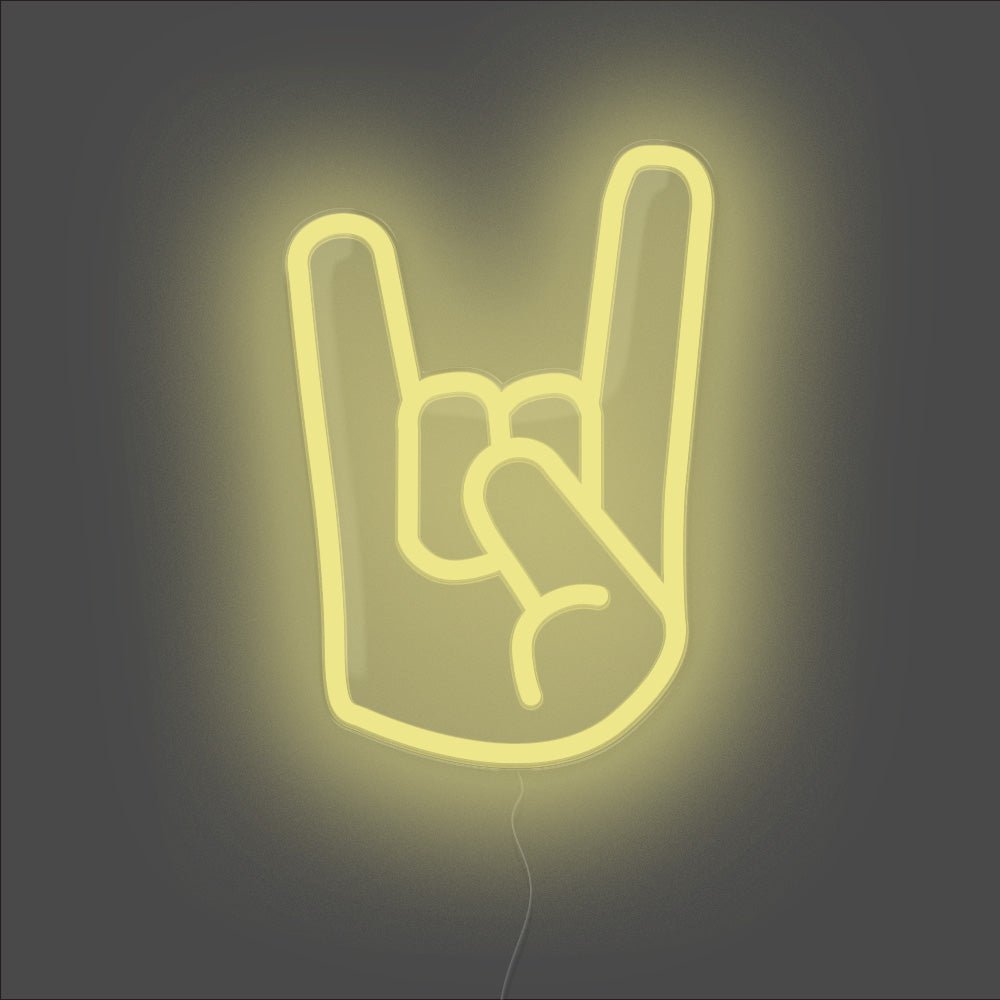 Rock On Neon Sign - Unrivaled Neon - Yellow #color_yellow