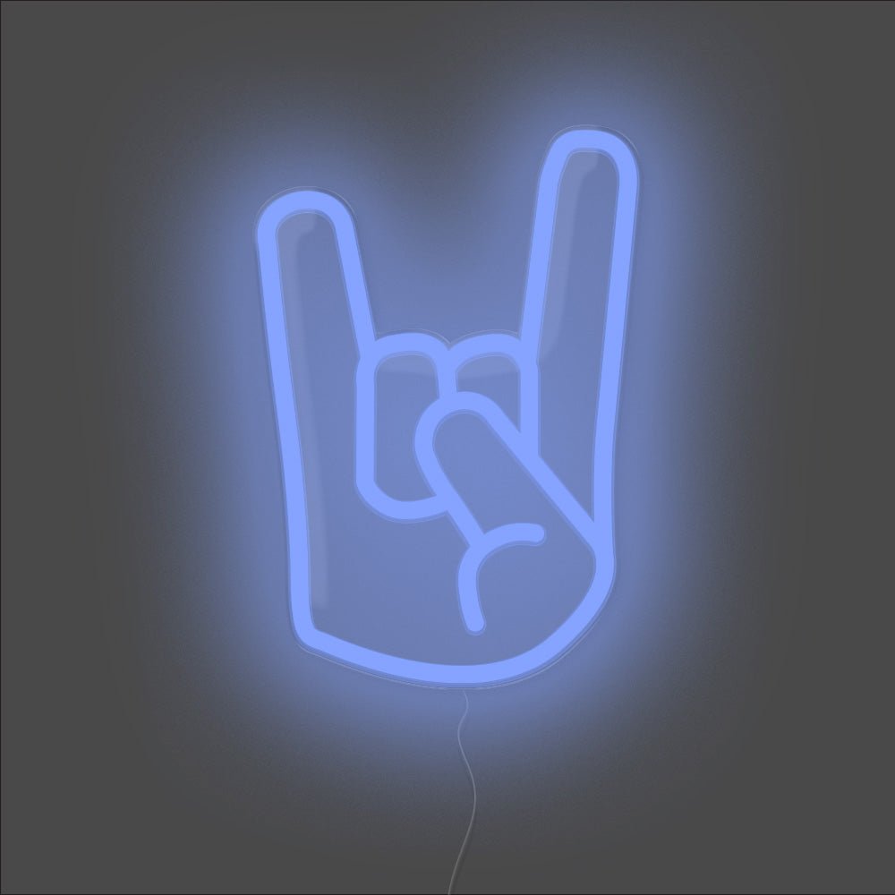 Rock On Neon Sign - Unrivaled Neon - Blue #color_blue