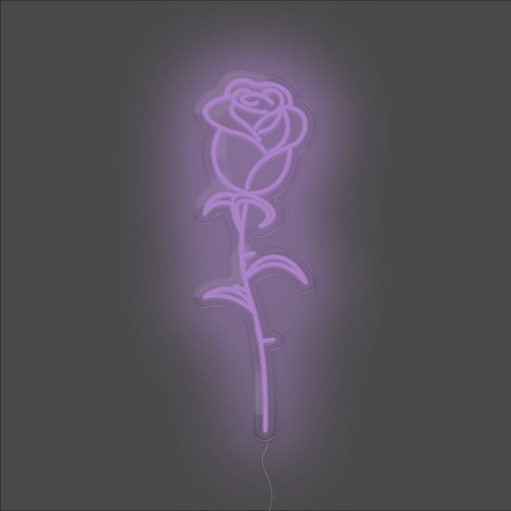 Rose Neon Sign - Unrivaled Neon - Purple #color_purple