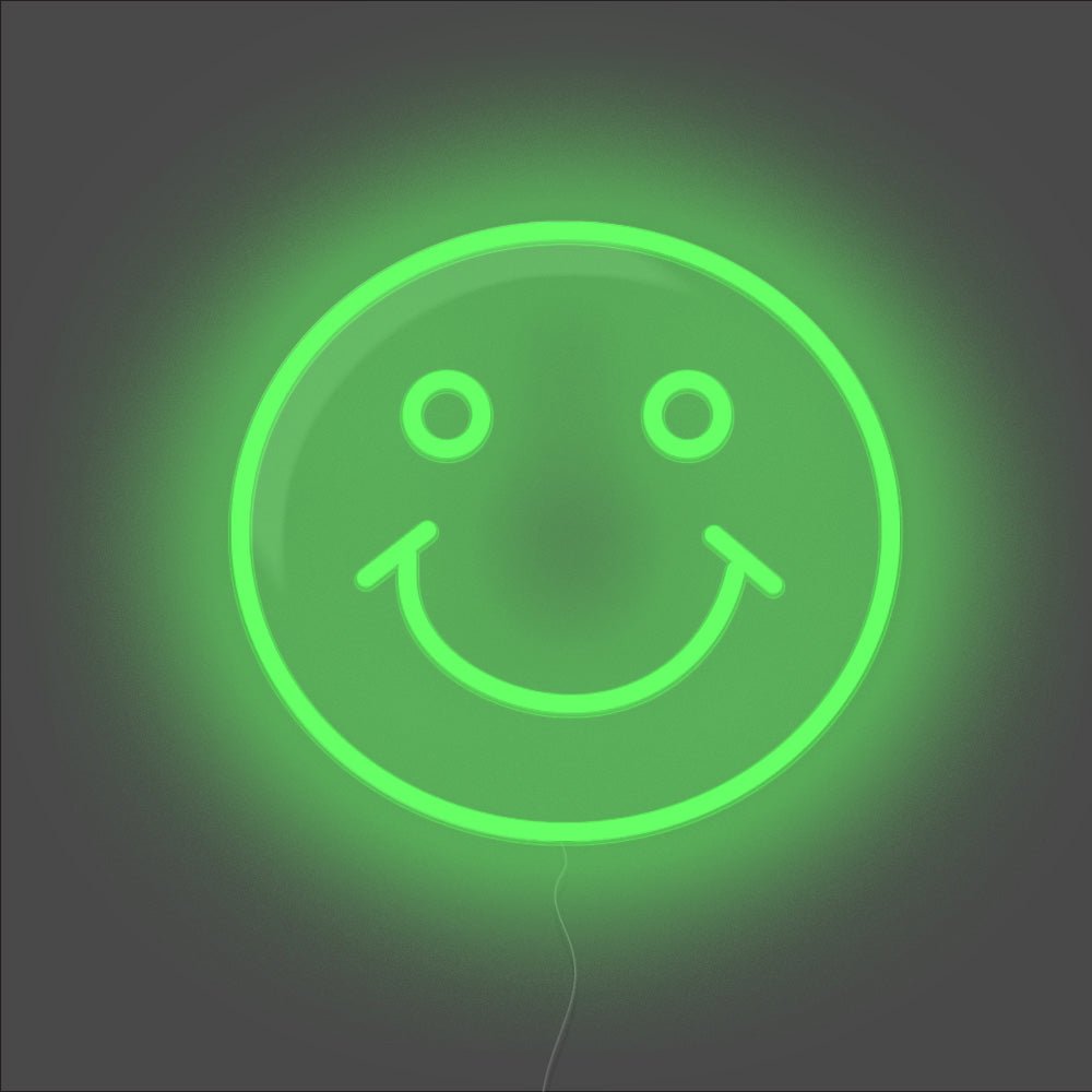 Smile Emoji Neon Sign - Unrivaled Neon - Green #color_green