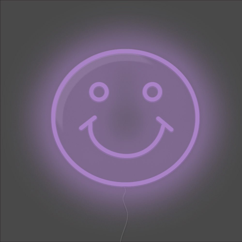 Smile Emoji Neon Sign - Unrivaled Neon - Purple #color_purple