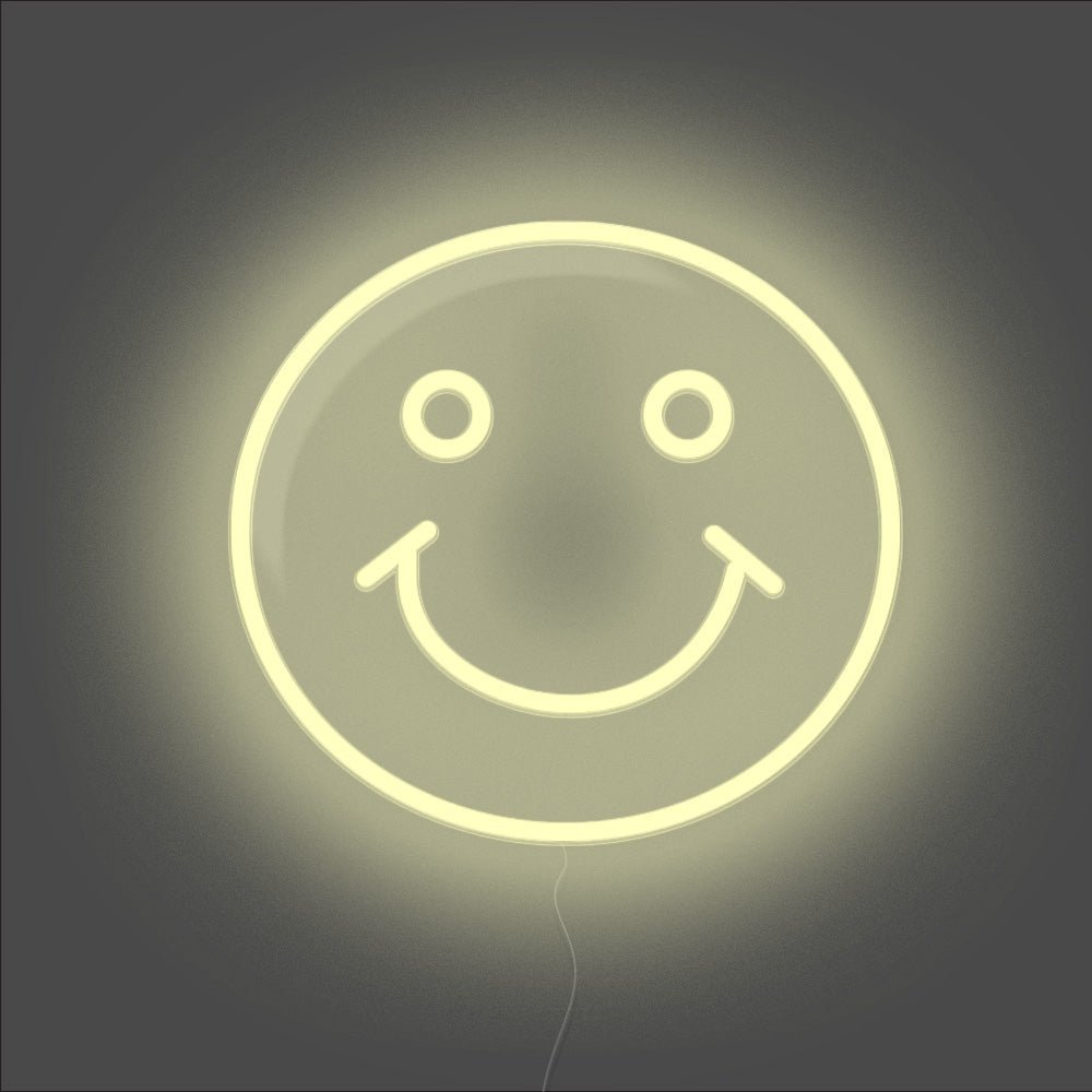 Smile Emoji Neon Sign - Unrivaled Neon - Warm White #color_warm white
