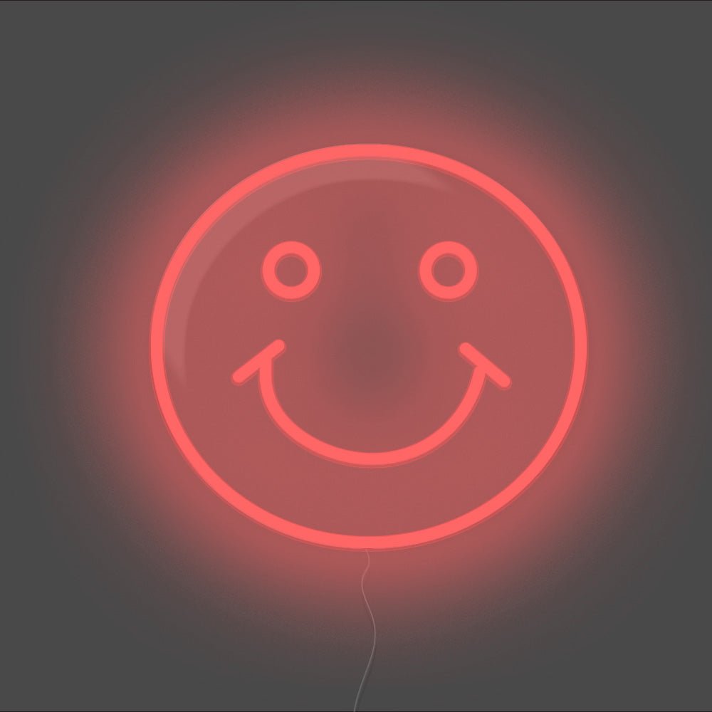 Smile Emoji Neon Sign - Unrivaled Neon - Red #color_red