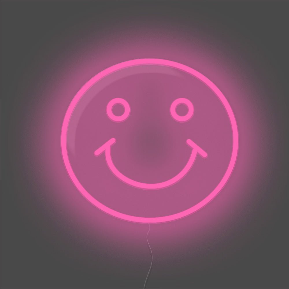 Smile Emoji Neon Sign - Unrivaled Neon - Pink #color_pink