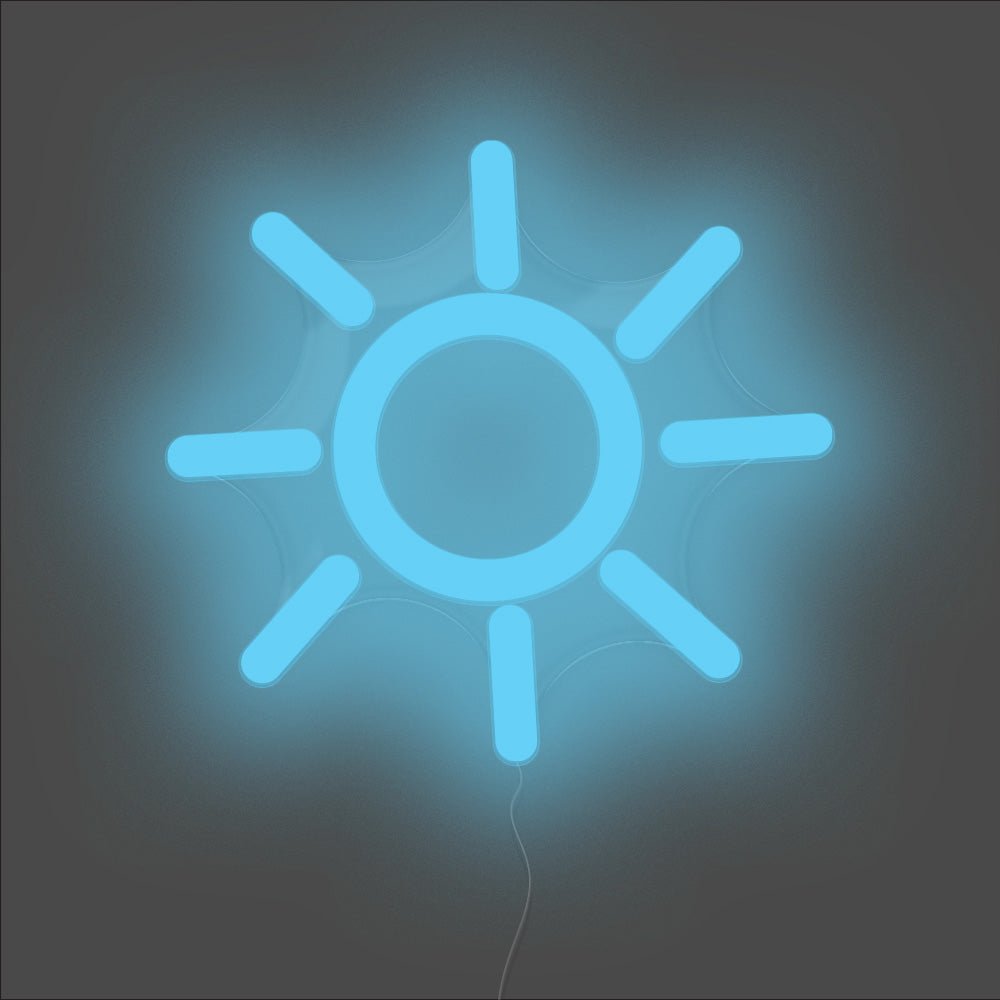 Sun Neon Sign - Unrivaled Neon - Light Blue #color_light blue