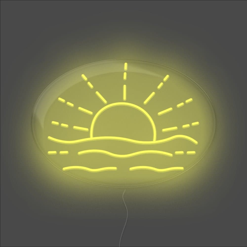 Sunrise Neon Sign - Unrivaled Neon - Yellow #color_yellow
