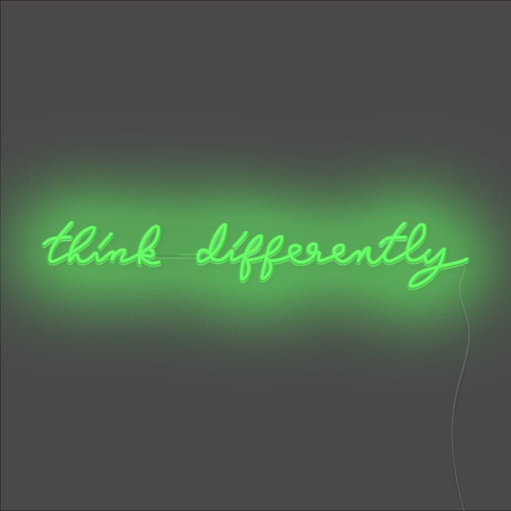 Think Differently Neon Sign - Unrivaled Neon - Green #color_green