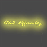 Think Differently Neon Sign - Unrivaled Neon - Yellow #color_yellow